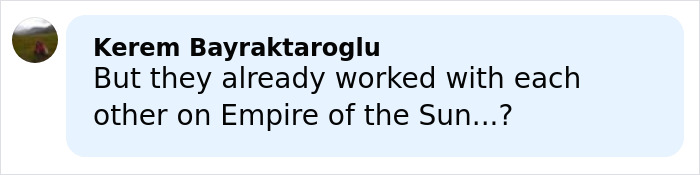 Comment by Kerem Bayraktaroglu questioning collaboration related to Steven Spielberg and Ben Affleck involving director's son.