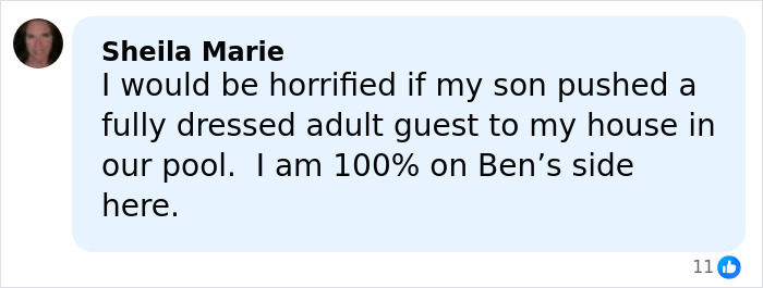 Comment about Ben Affleck and Steven Spielberg involving director's son dispute shown on social media post. Comment about Ben Affleck and Steven Spielberg involving director's son dispute shown on social media post.