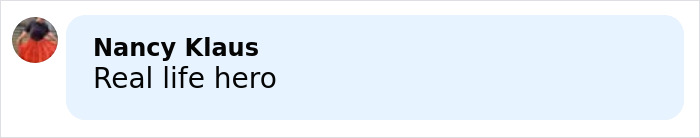 Comment reading Real life hero on a social media post, related to hero cop who stopped Bondi Beach attacker.