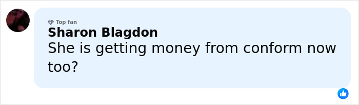 Screenshot of a social media comment discussing Bonnie Blue after her arrest for a controversial video.