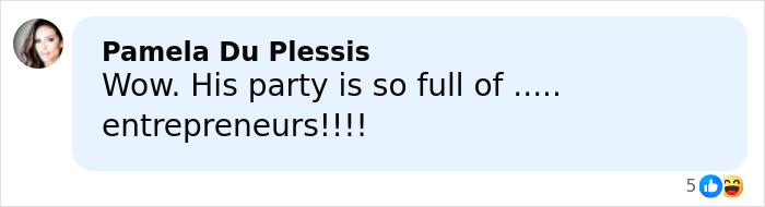 Screenshot of social media comment by Pamela Du Plessis reacting to Bonnie Blue’s arrest related to controversial video.