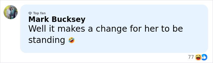 Comment by Mark Bucksey reacting to Bonnie Blue's arrest for controversial video, expressing surprise at her standing.