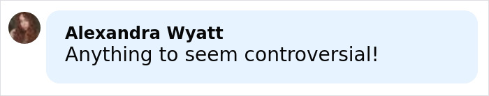 Comment by Alexandra Wyatt expressing surprise about a controversial video arrest involving Bonnie Blue.