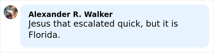 Man’s heated NFL argument with family shown in text comment about situation escalating quickly in Florida. Man’s heated NFL argument with family shown in text comment about situation escalating quickly in Florida.