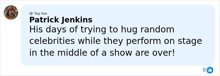 Comment by Patrick Jenkins about a man jailed for attacking Ariana Grande and causing trouble at Lady Gaga’s concert.