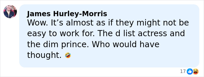 Comment by James Hurley-Morris criticizing Prince Harry and Meghan Markle, discussing reasons PR gurus cut ties with them. Comment by James Hurley-Morris criticizing Prince Harry and Meghan Markle, discussing reasons PR gurus cut ties with them.