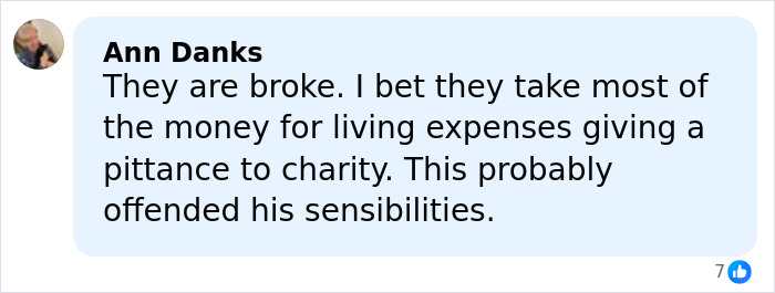 Screenshot of a comment by Ann Danks discussing financial challenges related to Prince Harry and Meghan Markle.