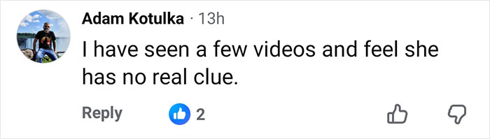 Comment by Adam Kotulka expressing doubt about a 21-year-old pizza maker’s skills after viral videos. Comment by Adam Kotulka expressing doubt about a 21-year-old pizza maker’s skills after viral videos.
