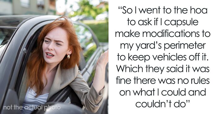 Karma Catches Up To Entitled Driver As She Keeps Trampling Lawn, Homeowner Serves Up Spiky Revenge