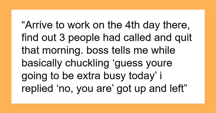 42 Stories From Employees Who Decided To Become Ex-Employees On The Spot And Reasons Why