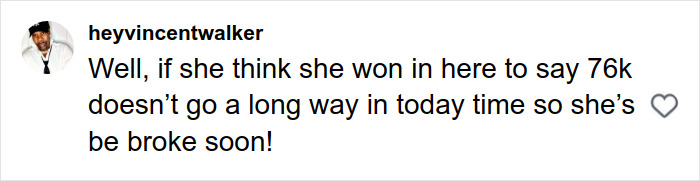 Screenshot of a social media comment discussing financial struggles related to a Cinnabon worker's situation involving a Somali couple. Screenshot of a social media comment discussing financial struggles related to a Cinnabon worker's situation involving a Somali couple.