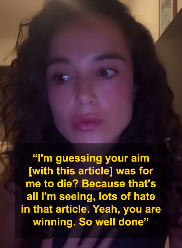 Swimwear model with curly hair responding emotionally amid outrage over tone deaf posts after Bondi Beach attack. Swimwear model with curly hair responding emotionally amid outrage over tone deaf posts after Bondi Beach attack.