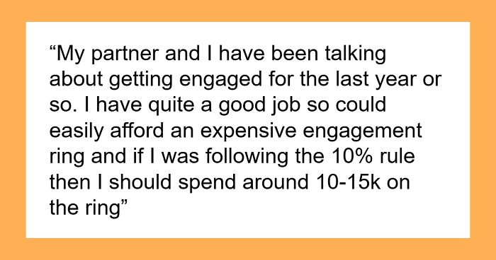 SAHM GF Feels Like “Cheap Trash” After BF “Only” Spends $3k On Ring Instead Of 10% Of Salary