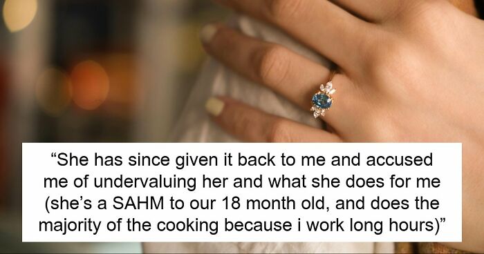 SAHM GF Feels Like “Cheap Trash” After BF “Only” Spends $3k On Ring Instead Of 10% Of Salary