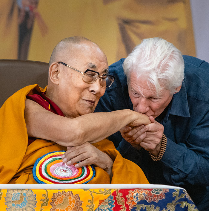 Richard Gere greeting the Dalai Lama, relating to Richard Gere finally speaking out on Oscar ban. Richard Gere greeting the Dalai Lama, relating to Richard Gere finally speaking out on Oscar ban.