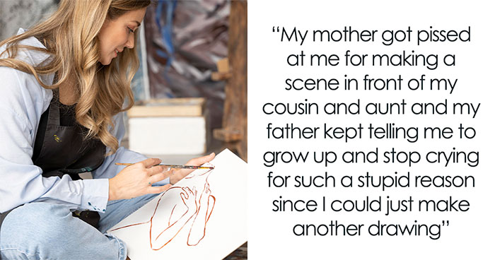 Dad Doodles All Over His Teen’s First Drawing, Says It’s No Big Deal But She’s Crushed