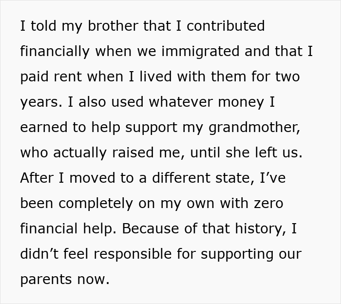 Text excerpt explaining a lady’s experience of being abandoned by cruel parents and refusing to help them. Text excerpt explaining a lady’s experience of being abandoned by cruel parents and refusing to help them.