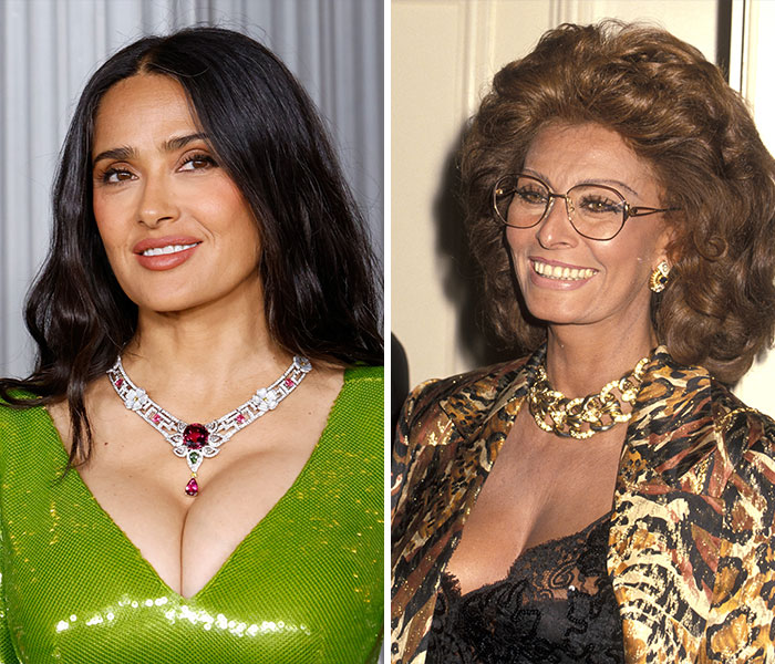 Two actresses from different generations wearing elegant outfits and jewelry, showing age contrast in Surgeons.