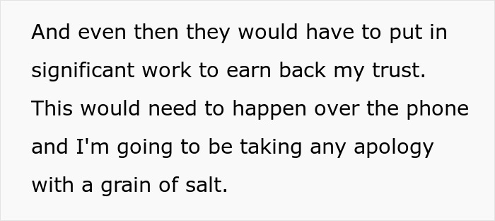 Text excerpt about trust issues and cautious communication related to being held hostage at parents' place and seeking resolution. Text excerpt about trust issues and cautious communication related to being held hostage at parents' place and seeking resolution.