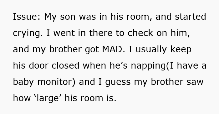 Alt text: Woman tries to help her brother and his wife, facing unexpected and entitled family behavior during a tense moment.