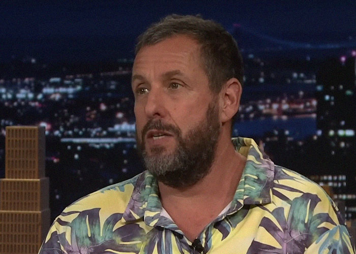 Actor Adam Sandler speaking in a TV interview about celebrities they’ve met and the vibes they gave off.