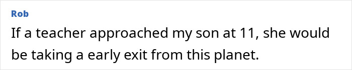 User comment expressing strong disapproval of engaged teacher who sent 35K texts to student.