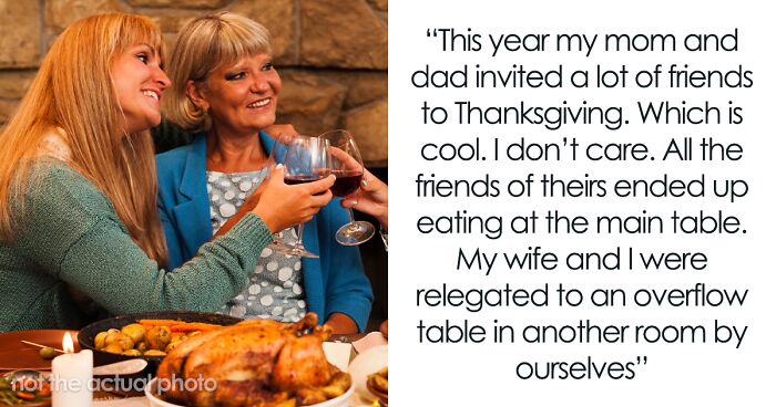 Parents Sit Son And His Wife In Another Room At A Crowded Thanksgiving Party, Man Gets Upset
