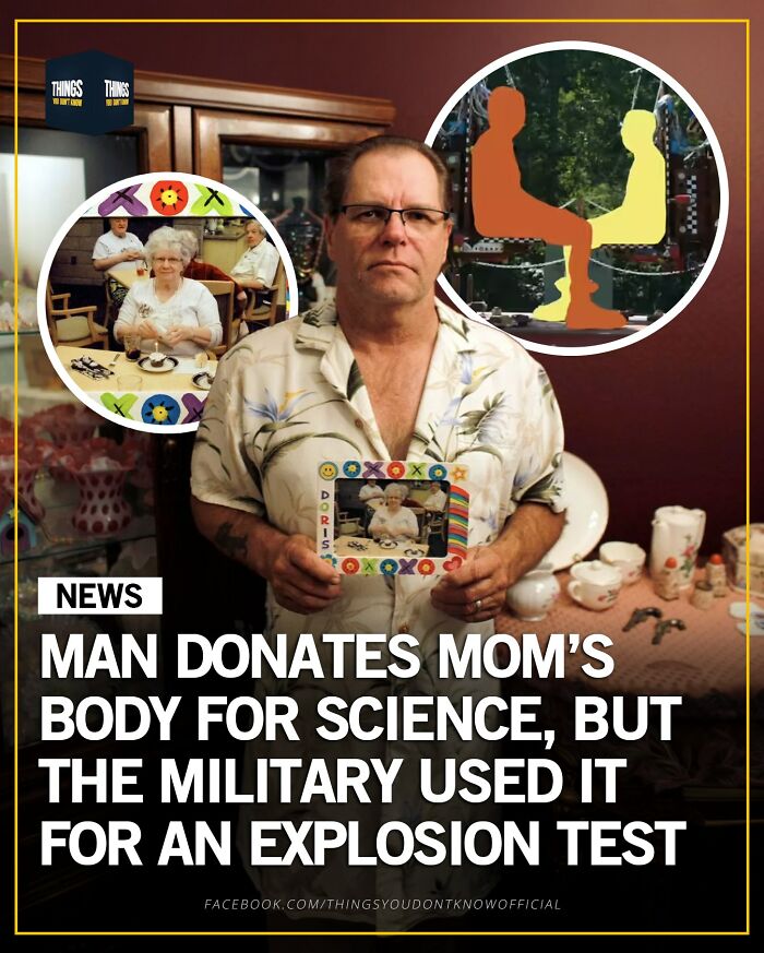 Man in a floral shirt holding photo, illustrating compelling facts and stories as great conversation starters at dinner parties.