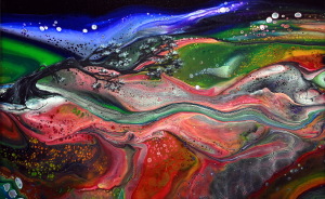 Resilience In Every Color: My Dramatic Rainbow Fluid Art