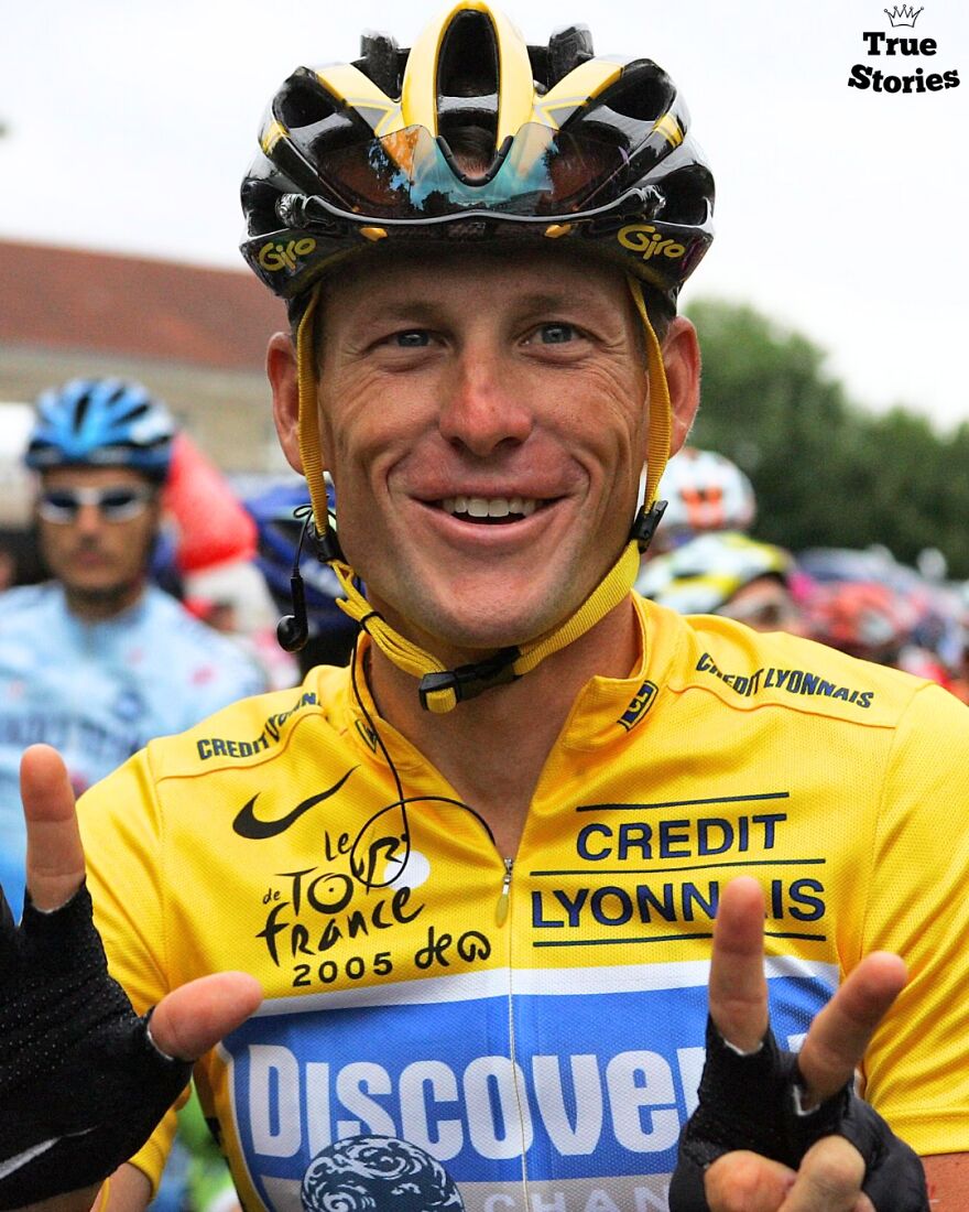 Smiling American cyclist in yellow jersey and helmet, representing important American personalities in sports history.