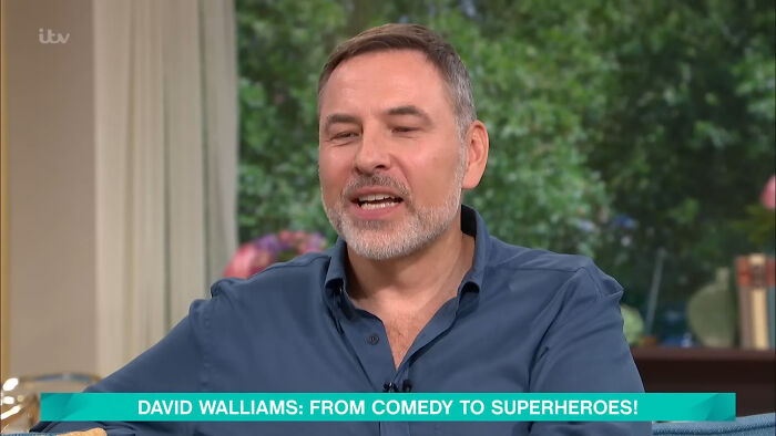 David Walliams smiling and speaking on a TV show, illustrating people think celebrities have closet skeletons.