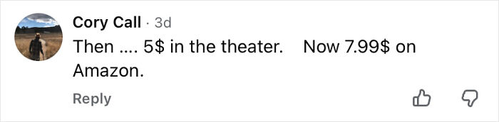 Comment comparing Home Alone movie ticket prices then and now, highlighting a viral viral then-and-now Home Alone video causing an existential crisis for millennials.