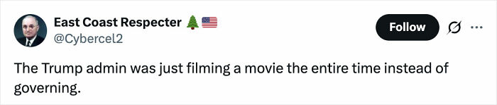 Screenshot of a tweet criticizing the Trump administration while referencing Melania Trump’s new documentary. Screenshot of a tweet criticizing the Trump administration while referencing Melania Trump’s new documentary.