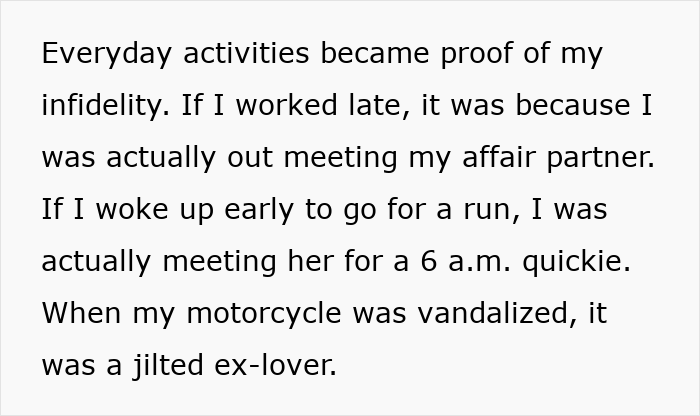 Text describing accusations of infidelity and vandalism that a wife used to ruin her husband’s reputation after leaving him. Text describing accusations of infidelity and vandalism that a wife used to ruin her husband’s reputation after leaving him.