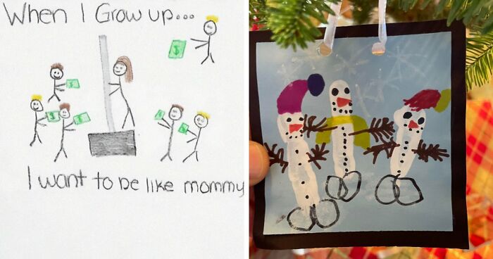 “I Can’t Stop Laughing At It”: 39 Times Kids Proudly Presented Their Wild Drawings As Art