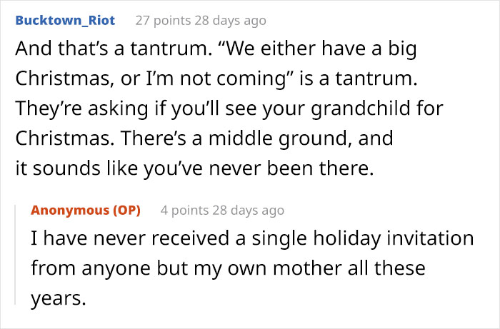 Text conversation about holiday invitations and criticism of adults claiming feminism while leaving moms to do all the labor during Christmas. Text conversation about holiday invitations and criticism of adults claiming feminism while leaving moms to do all the labor during Christmas.