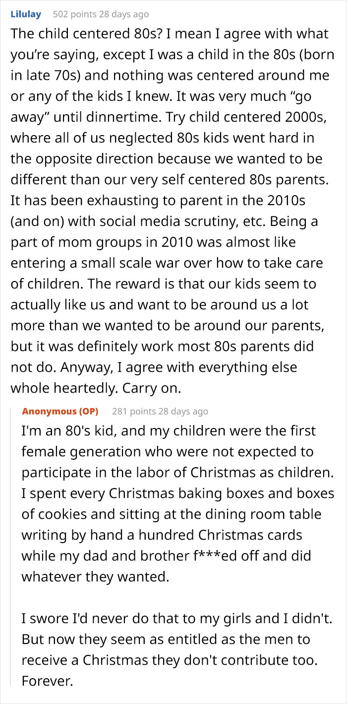 Discussion about feminism and Christmas labor, highlighting moms doing all the work while others claim equality and entitlement. Discussion about feminism and Christmas labor, highlighting moms doing all the work while others claim equality and entitlement.