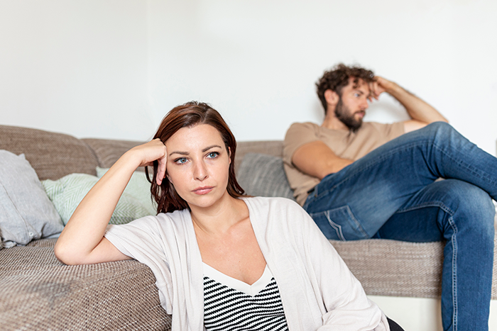 Woman appalled by boyfriend’s comment about future kids sitting apart looking upset after argument about loving only boys Woman appalled by boyfriend’s comment about future kids sitting apart looking upset after argument about loving only boys