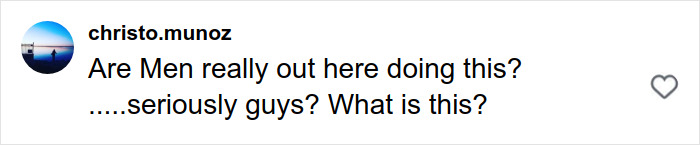 Comentário nas redes sociais questionando o comportamento dos homens, expressando descrença e confusão sobre uma situação de namoro.