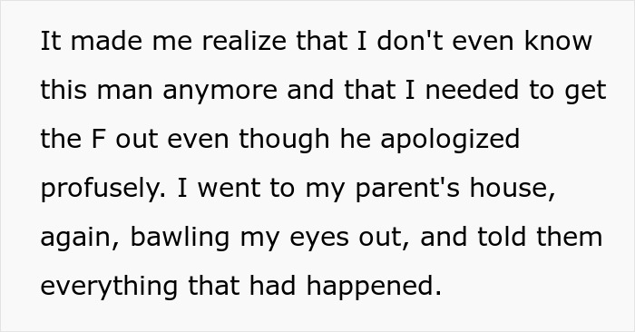 Text excerpt describing a mom feeling overwhelmed and running away from her kids on Christmas, experiencing a wake-up call.