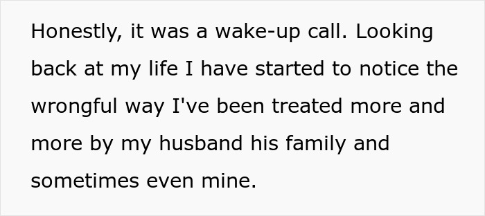Text excerpt highlighting a mom reflecting on a wake-up call about family treatment during a challenging Christmas.