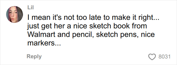 Comment suggesting buying better gifts from Walmart after backlash over dollar store items for Angel Tree haul. Comment suggesting buying better gifts from Walmart after backlash over dollar store items for Angel Tree haul.