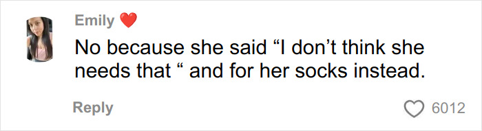 Comment from Emily expressing disagreement over Dollar Store items bought for Angel Tree child, sparking backlash online. Comment from Emily expressing disagreement over Dollar Store items bought for Angel Tree child, sparking backlash online.