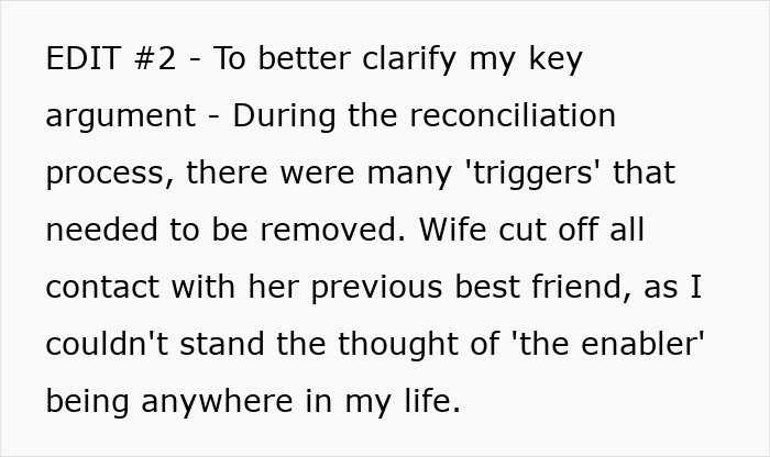 Text excerpt about wife’s cosmetic upgrade and relationship struggles highlighting infidelity and husband’s emotional spiral.