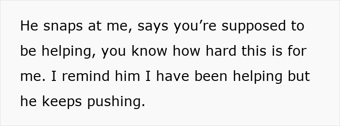 Text excerpt showing a conversation about frustration during food shopping and emotional coping challenges. Text excerpt showing a conversation about frustration during food shopping and emotional coping challenges.