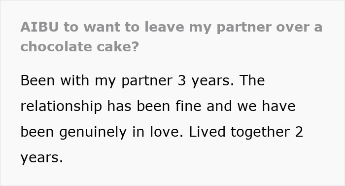Text excerpt showing a person questioning their relationship after a partner’s craving treat incident. Text excerpt showing a person questioning their relationship after a partner’s craving treat incident.