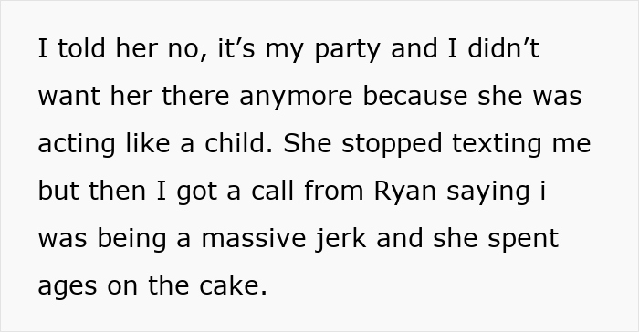 Text message conversation about a guest ignoring food allergy restrictions set by a party host and being disinvited.