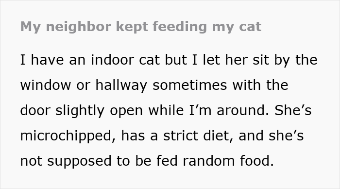 Woman Ignores Warnings About Not Feeding The Neighbors Cat, Learns Her Lesson The Hard Way