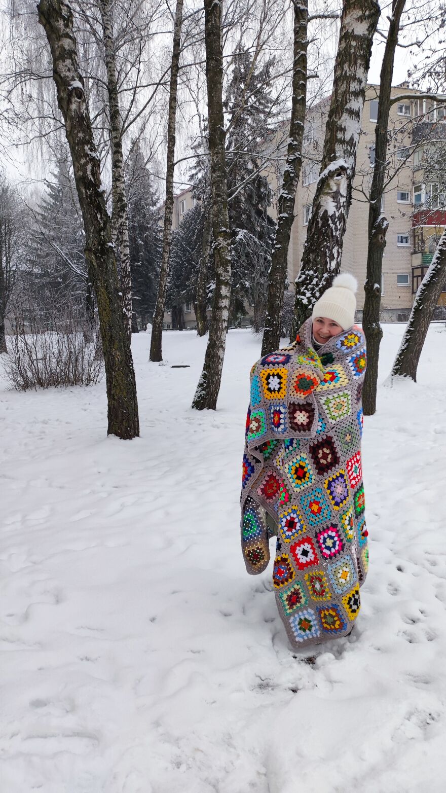 Violeta's Book Blanket, 96 Granny Squares Based On Book Covers