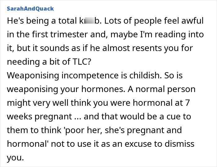 Comment discussing a man eating his pregnant partner’s craving treat and the emotional impact on their relationship. Comment discussing a man eating his pregnant partner’s craving treat and the emotional impact on their relationship.